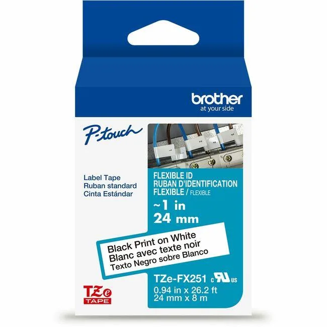 Brother Brother P-Touch TZe Flexible ID label 24mm 26.2ft TZeFX651 — product photo
