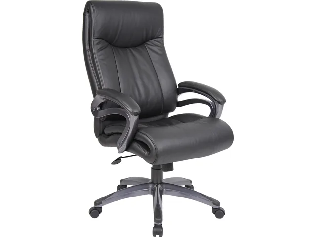 BOSS Office Products BOSS Office Products B8661 Double Layer Executive Chair Black LeatherPlus 275 lb — product photo