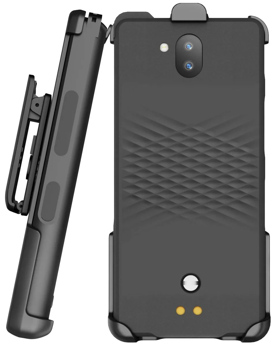 Nakedcellphone Nakedcellphone Black Rotating Ratchet Belt Clip Holster Case for Sonim XP10 5G XP9900 — product photo