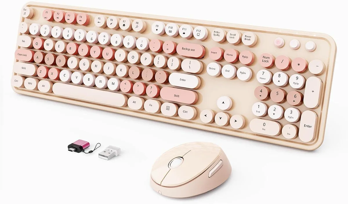 TUKO TUKO Wireless Keyboard and Mouse Combo Chocolate Color — product photo