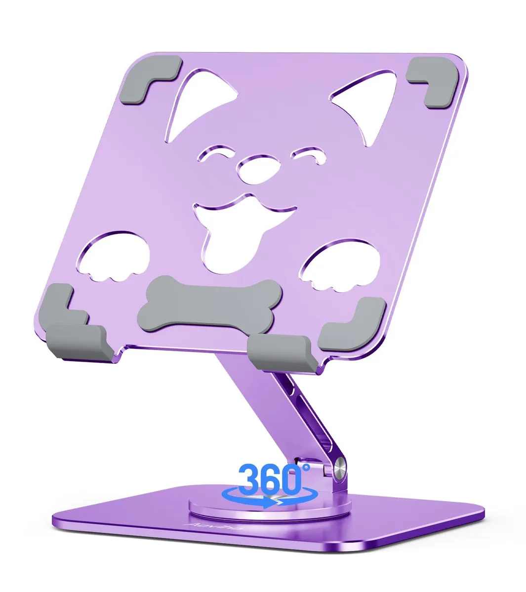 Aoviho T16 Adjustable Tablet Stand 360° Rotating Aluminum Purple — product photo