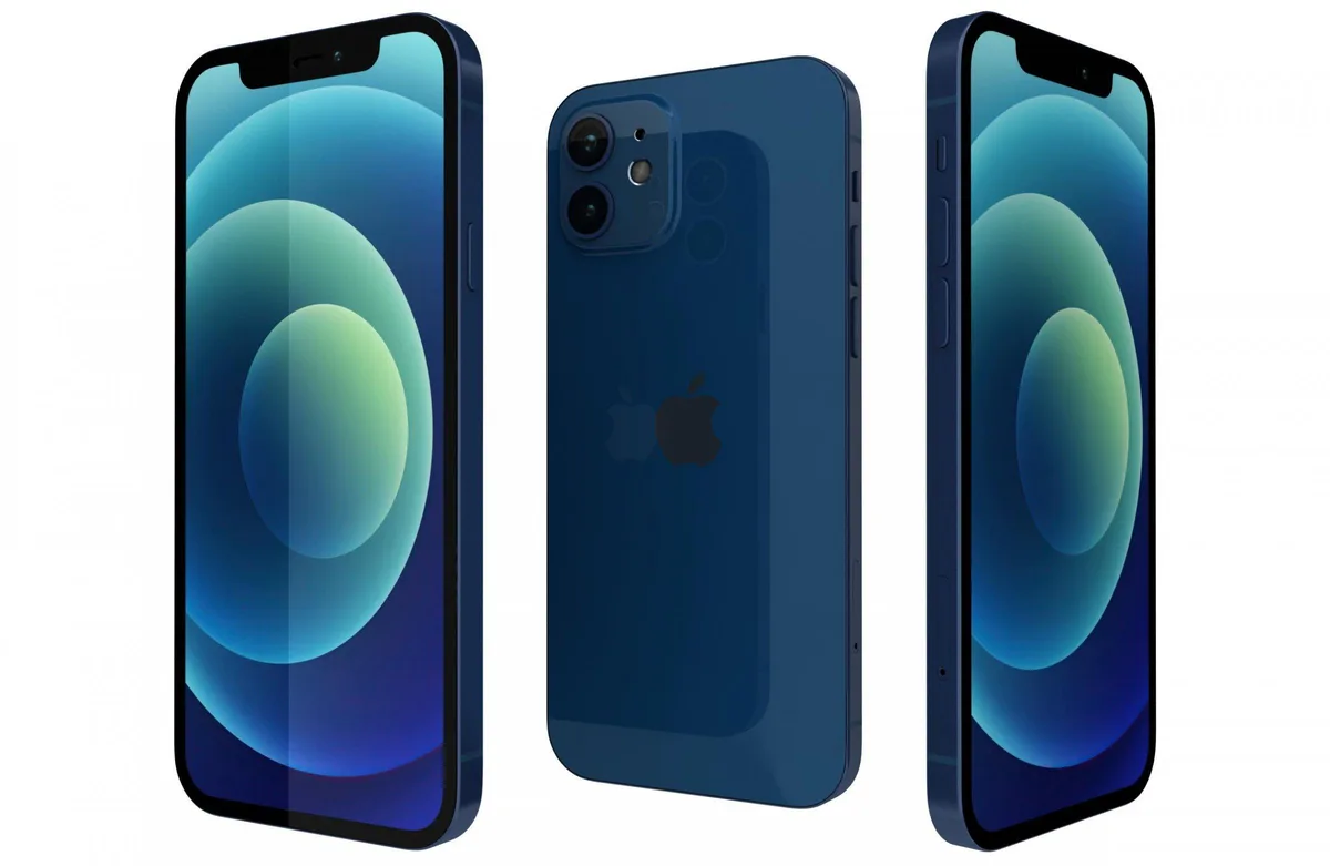 Apple Apple iPhone 12 4GB 256GB Blue cell phones - unlocked — product photo