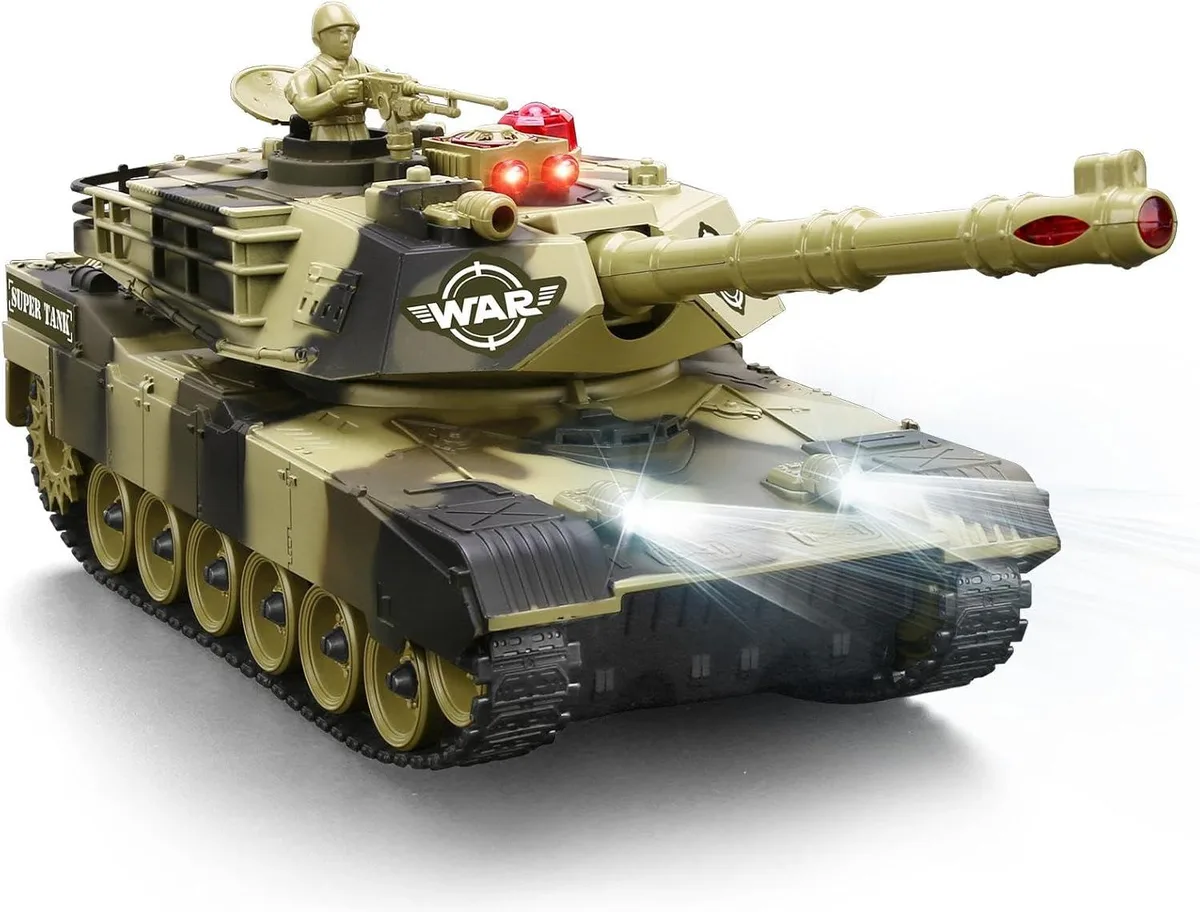 usbroway usbroway 1:28 RC Tank 8CH 350° Turret Sound 2 Battery Toy — product photo