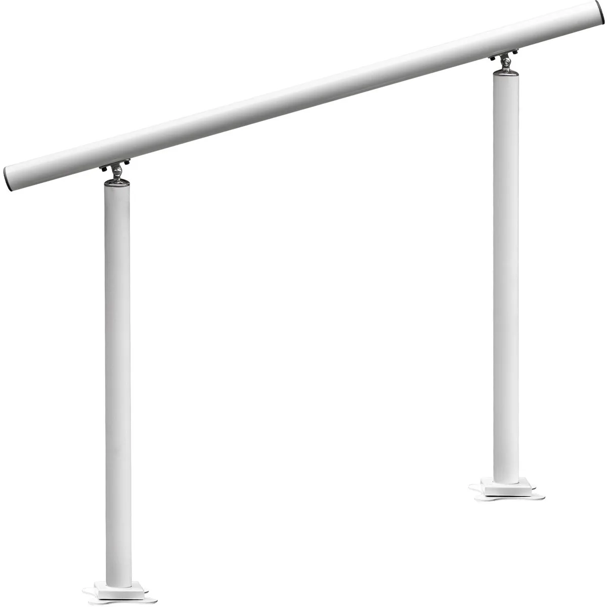 VEVOR VEVOR LZBS-4FT 47.6" Adjustable Stair Railing Kit 1-4 Steps White Aluminum — product photo