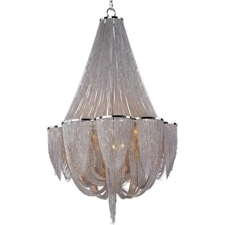 Maxim Maxim Chantilly 12-Light 27" Polished Nickel Chandelier — product photo