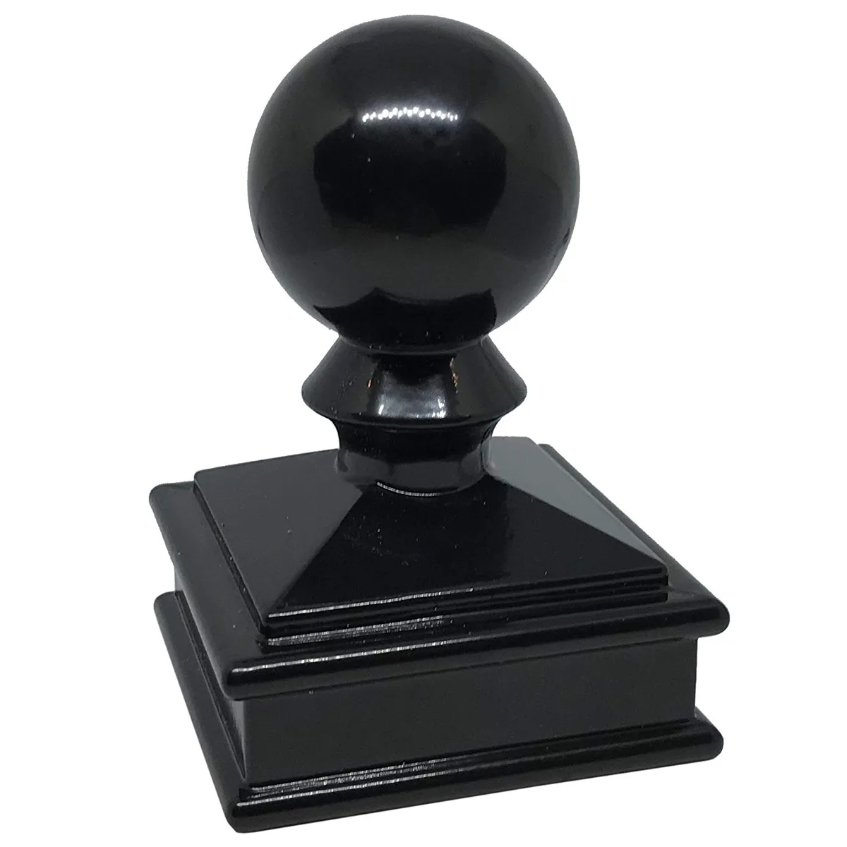 Decorex Hardware Decorex Hardware 2" x 2" Aluminium Ball Top Post Cap Black — product photo