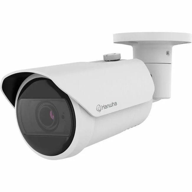 SAMSUNG SAMSUNG Hanwha QNO-C8083R 5MP Bullet Camera White 98.43ft IR 3.2-10.2mm Varifocal — product photo