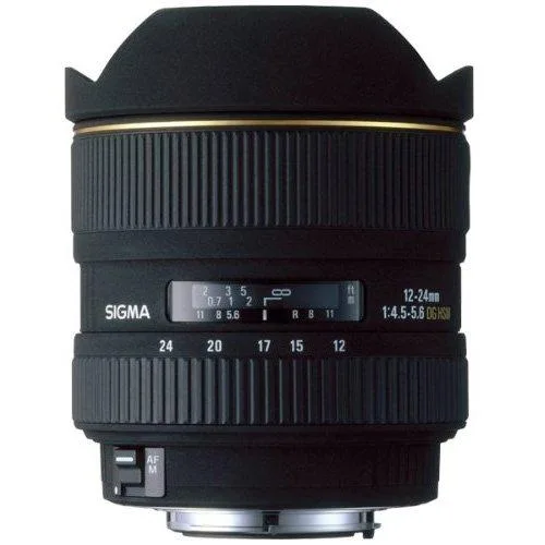 SIGMA SIGMA 12-24mm f/4.5-5.6 DG HSM Ultra Wide Zoom Lens Pentax Samsung camera lens — product photo