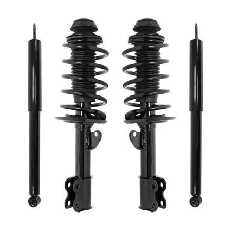 Four strut assemblies and two rear shock absorbers in a kit for 2012-2015 Prius C