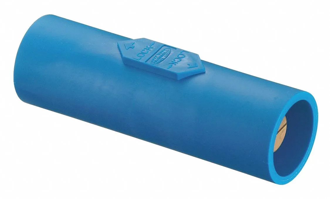 Hubbell Incorporated Hubbell Incorporated HBLDMBL Double Connector 600V 400A Blue video accessory — product photo