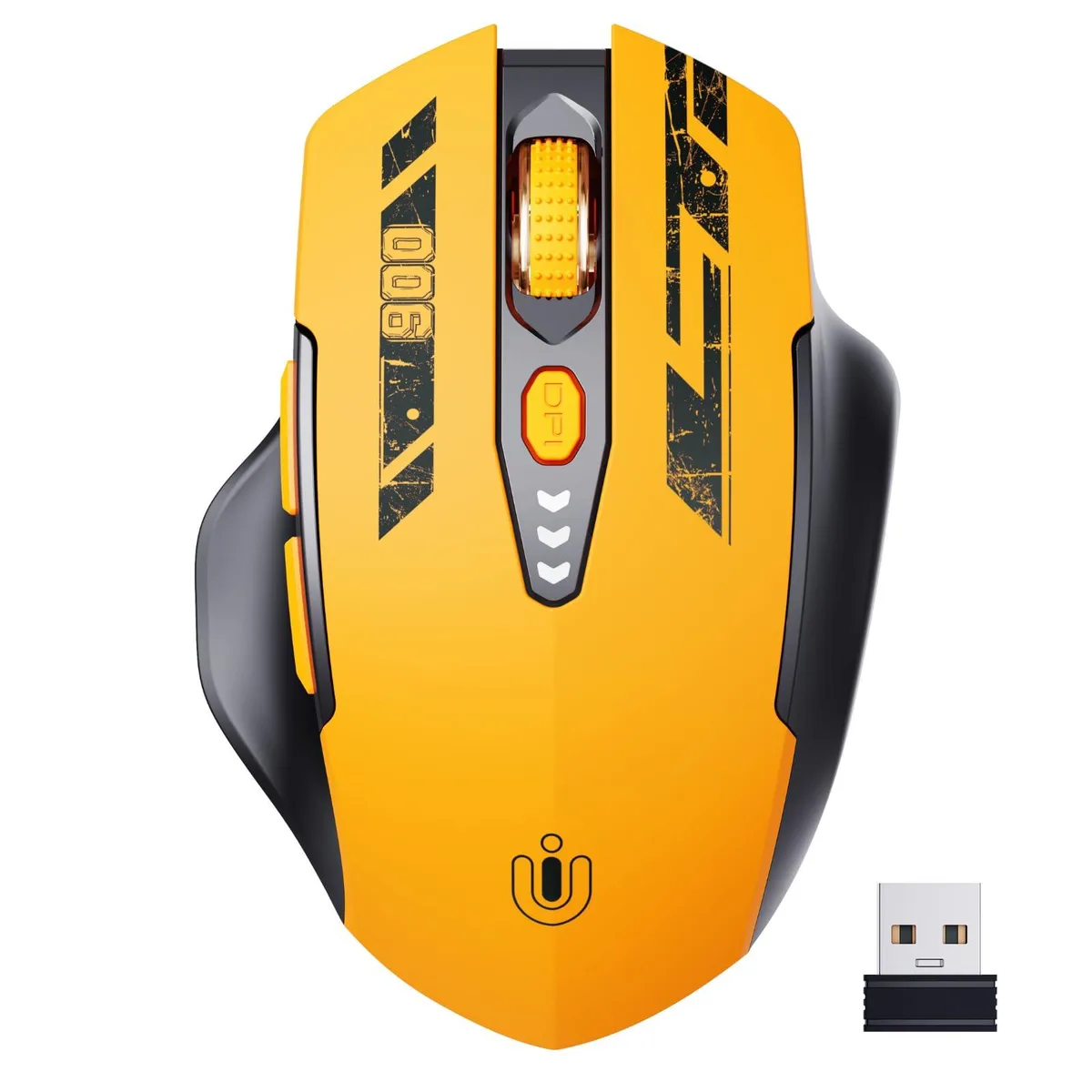  ASUS Uineer Gaming Mouse Yellow 2.4GHz 16 Buttons 800-2400 DPI — product photo
