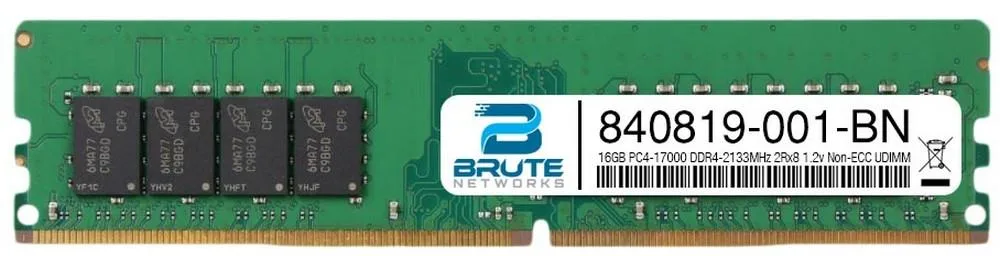 Brute Networks Brute Networks 16GB DDR4 2133MHz 2Rx8 1.2v Non-ECC UDIMM — product photo