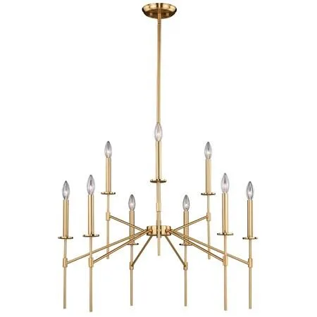 Vaxcel Vaxcel H0180 Kedzie 9 Light Brass Chandelier — product photo