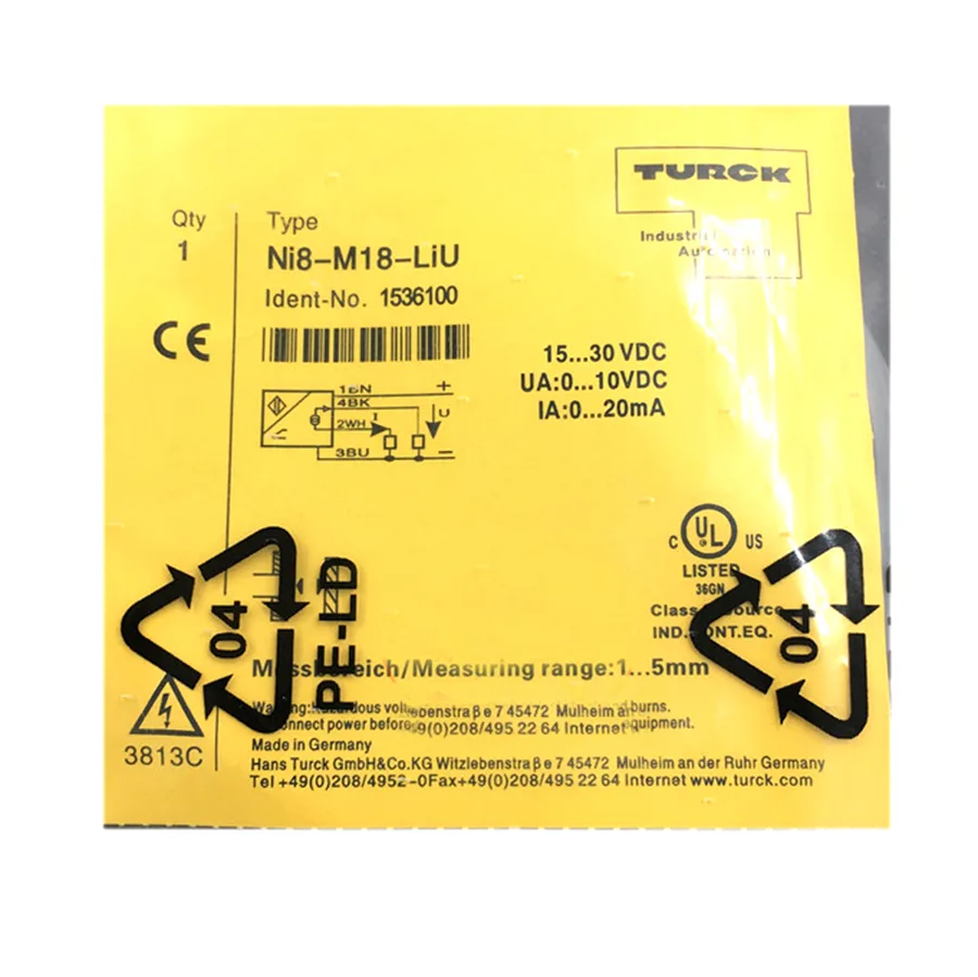 Turck Turck NI8-M18-LIU 1536100 inductive sensor M18 15 30 VDC 136 g — product photo