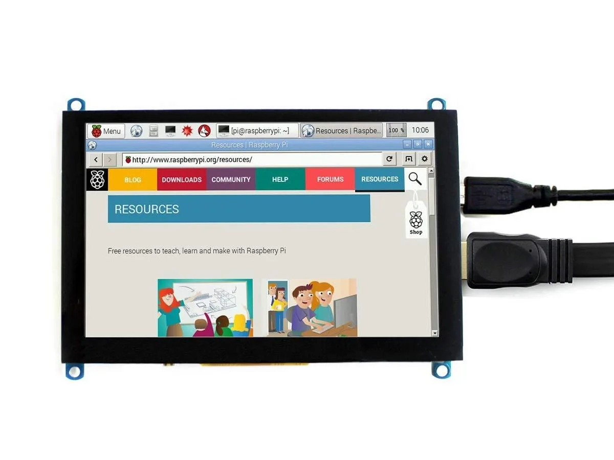 LORDWORLD LORDWORLD 5 inch Capacitive Touch Screen 800x480 HDMI Display — product photo