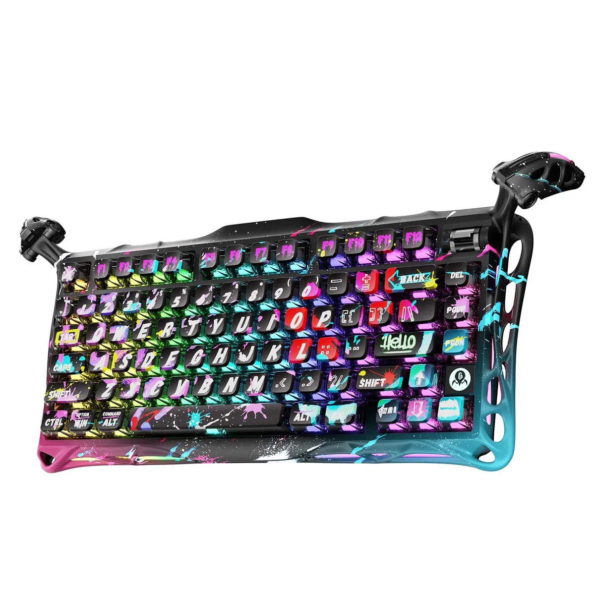 Vszerda Vszerda Mercury V75 Pro 75% Hall Effect Gaming Keyboard Neon Graffiti — product photo