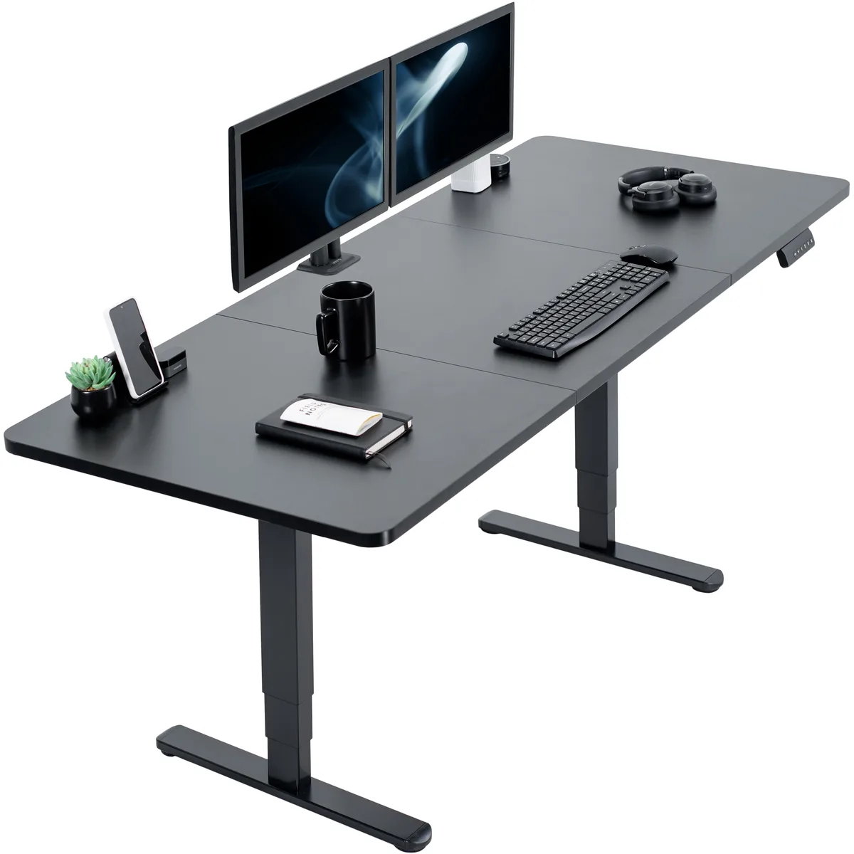 VIVO VIVO Electric 71 x 30 Standing Desk, Black Top, Black Frame — product photo