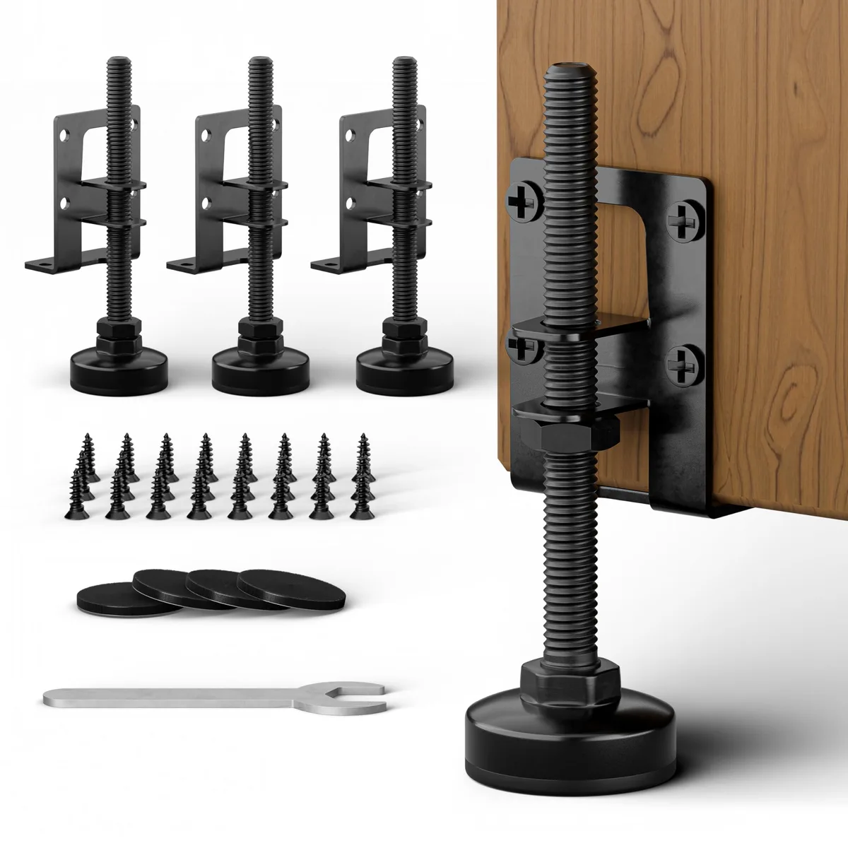 Duratech L-Shaped Furniture Leveling Feet 3.5 Inch 330 LBs 4 Pack — product photo