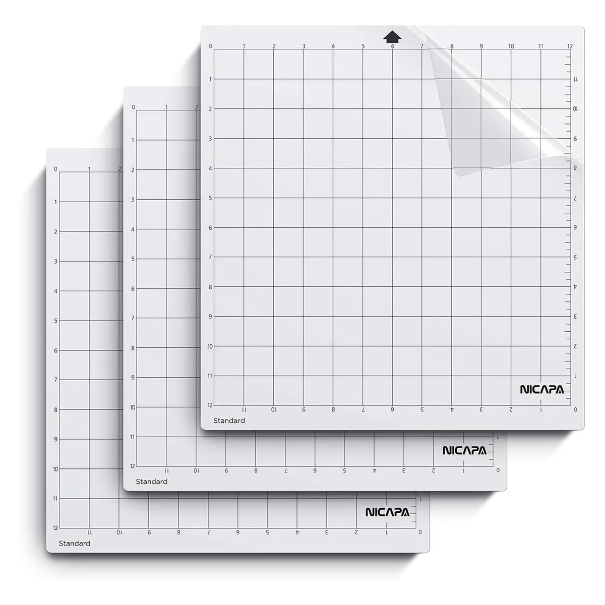  NICAPA 4336849665 Standard Grip Cutting Mat 12x12 inch 3 pack die cutting — product photo