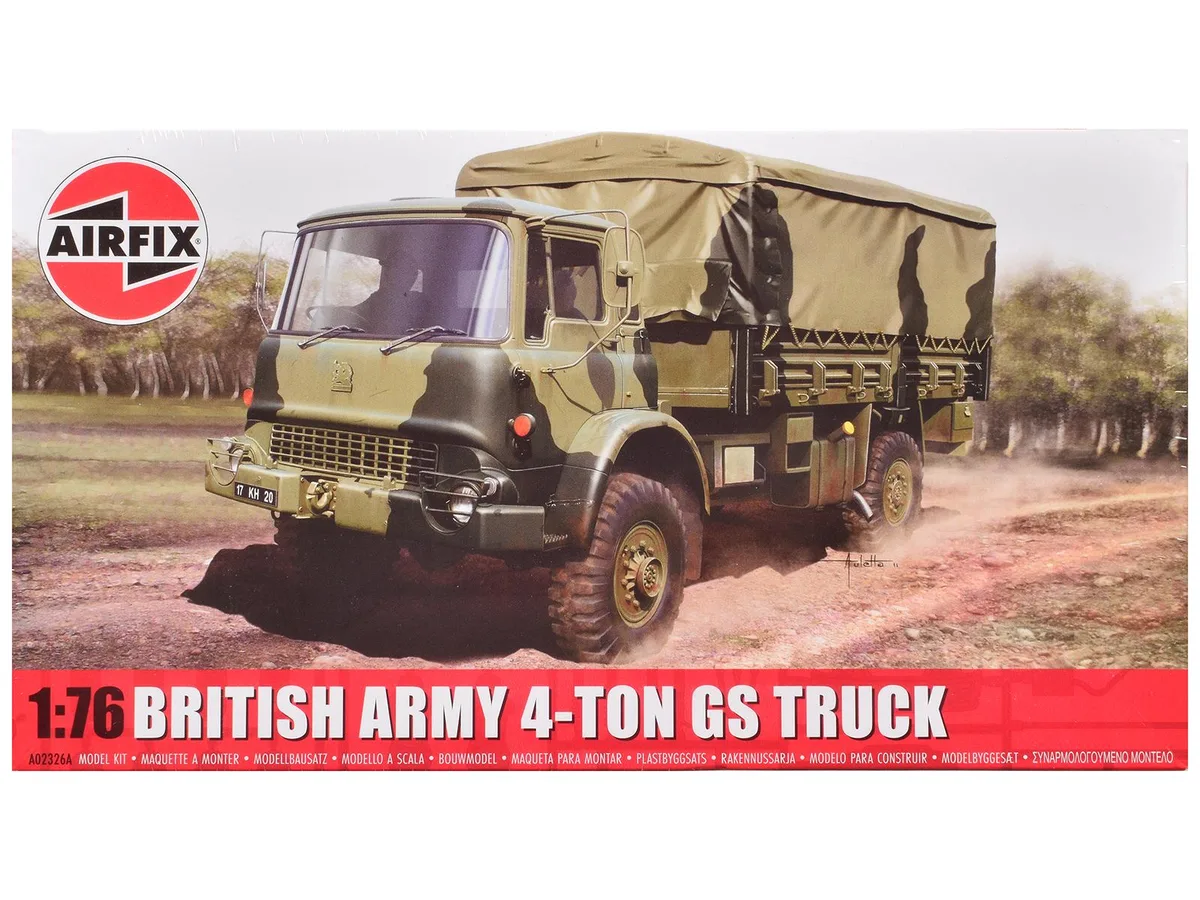 Airfix Airfix British Army 4-ton 4x4 GS Truck 1/76 Scale Model Kit — product photo
