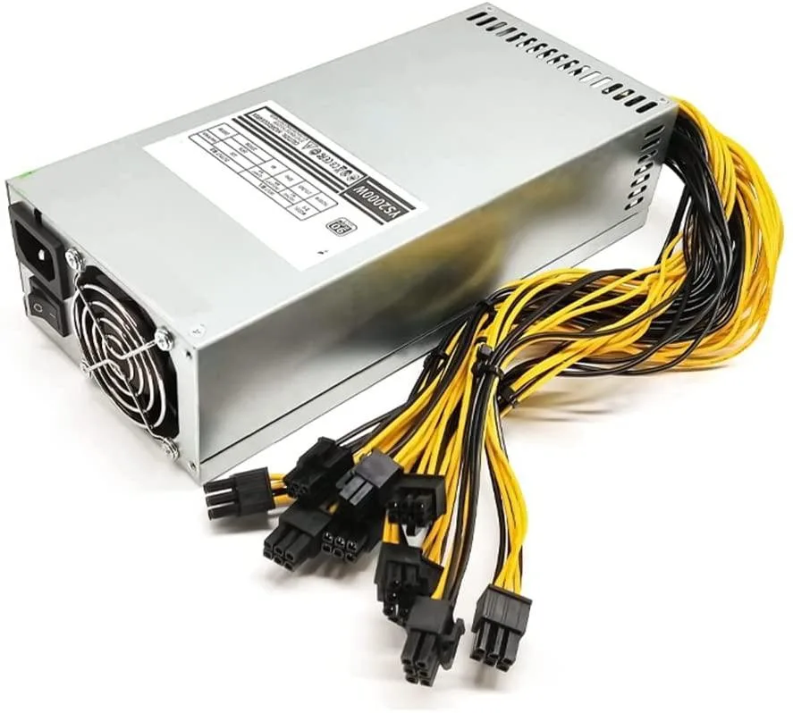 myVolts myVolts 1800W 2U AT Mining Power Supply 10x PCI-E 6-Pin 400mm — product photo