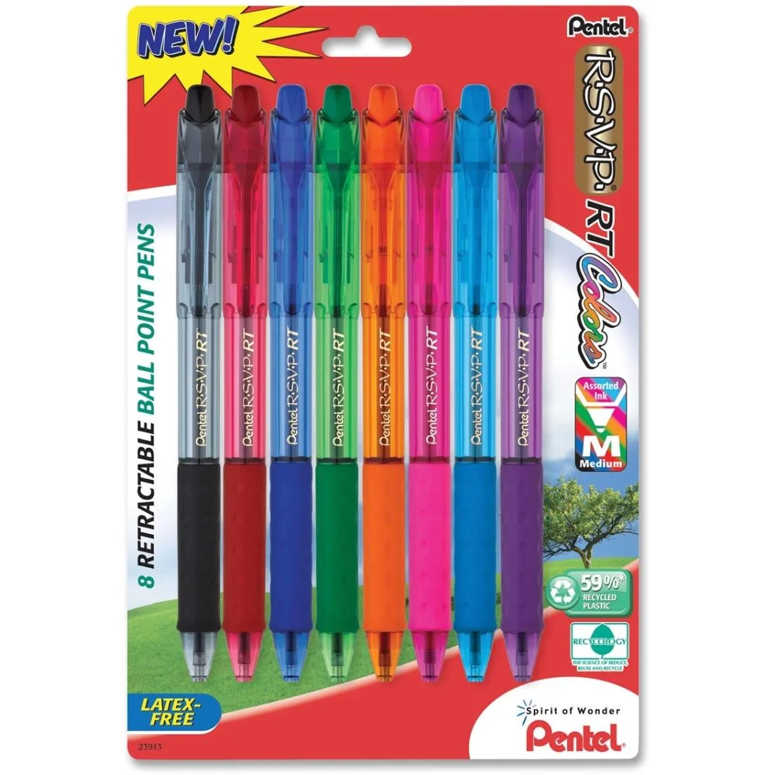Pentel of America, Ltd. Pentel of America, Ltd. BK93CRBP8M pen 8 pack 1 mm medium point — product photo