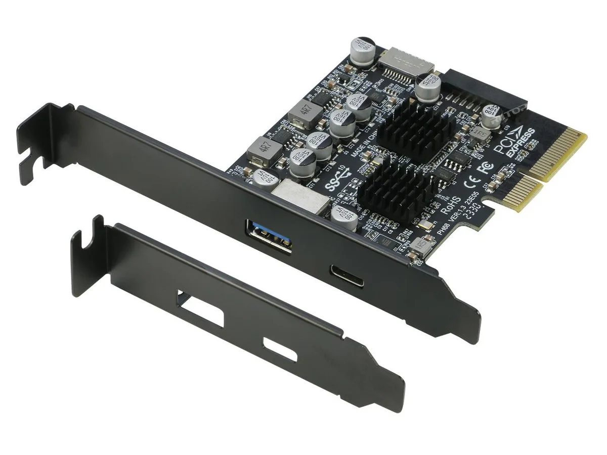 RIITOP RIITOP PCIe x4 USB 3.2 Gen 2 10Gbps Expansion Card with Type-E Header — product photo