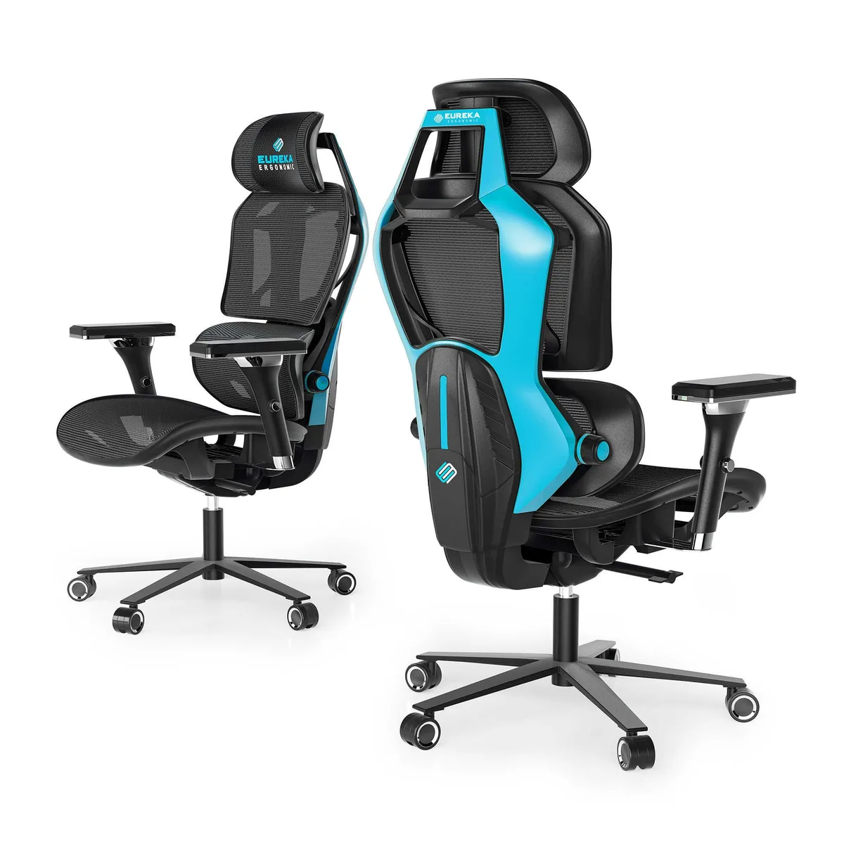 Eureka Ergonomic Eureka Ergonomic Typhon Gaming Chair Blue — product photo