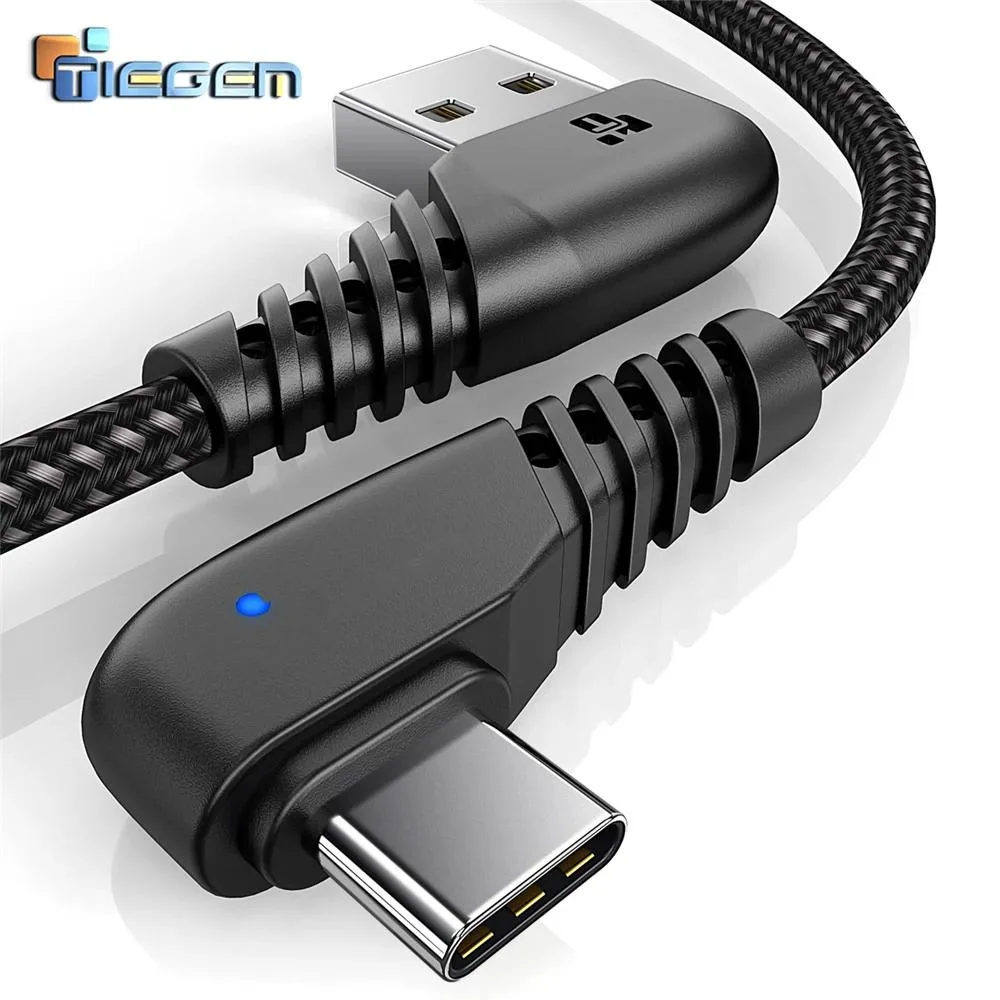 Hetai Tech Hetai Tech Tanpow USB-C 90° Cable 2.5A .3m — product photo