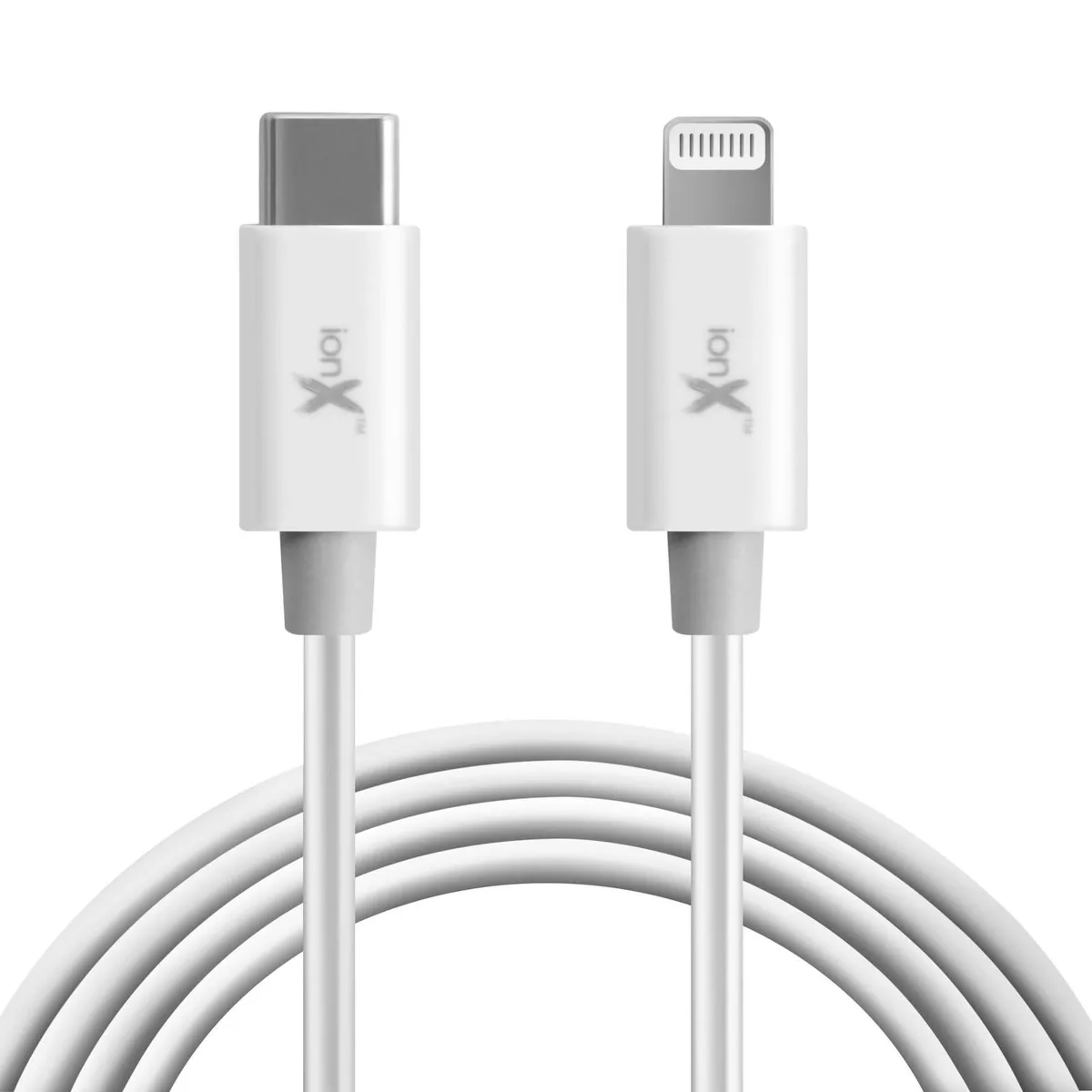  i-ON USB-C to Lightning Cable 6.6 ft White 60W — product photo
