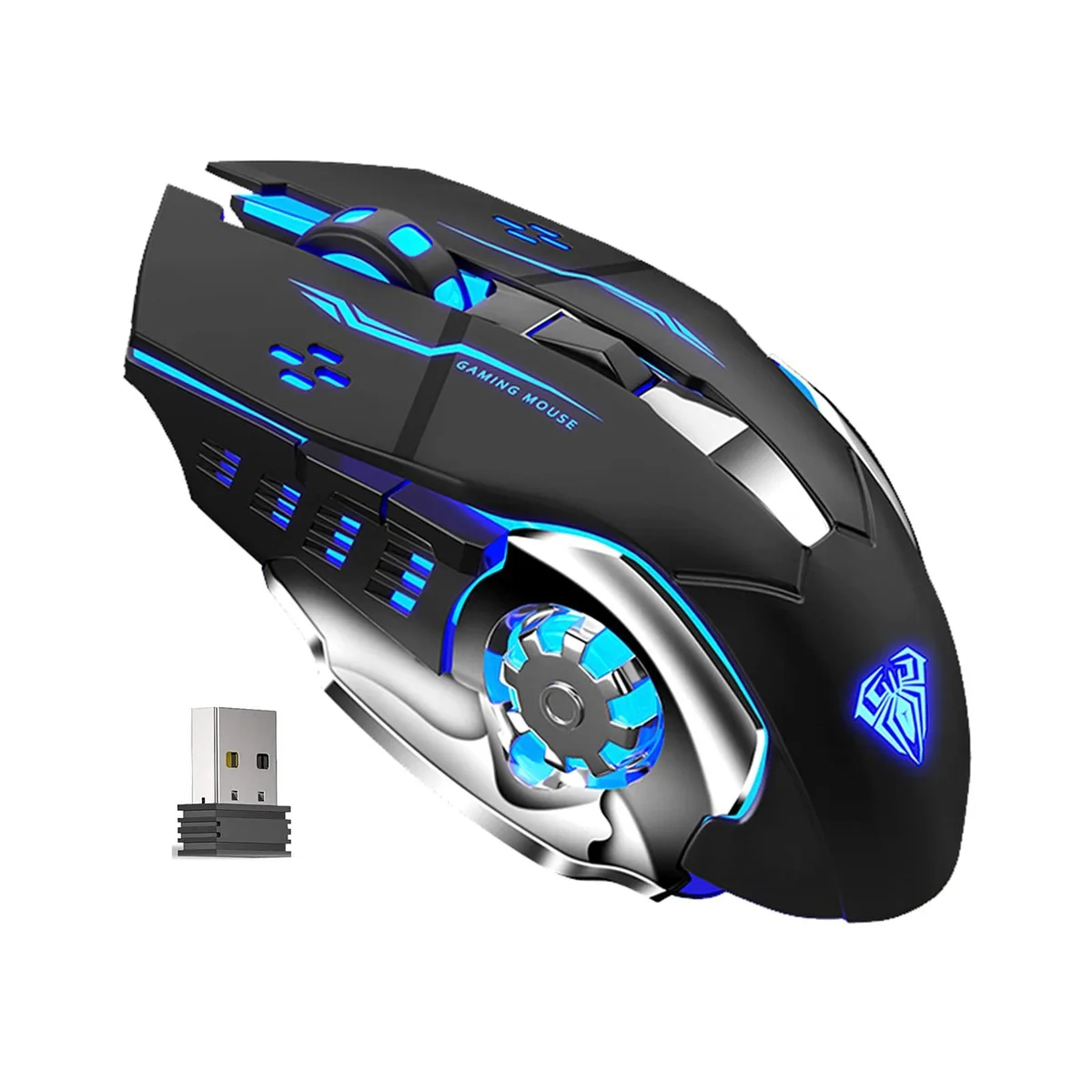 Vszerda Vszerda SC100 Gaming Mouse Wireless 1600 DPI 6 Buttons 800mAh Black — product photo