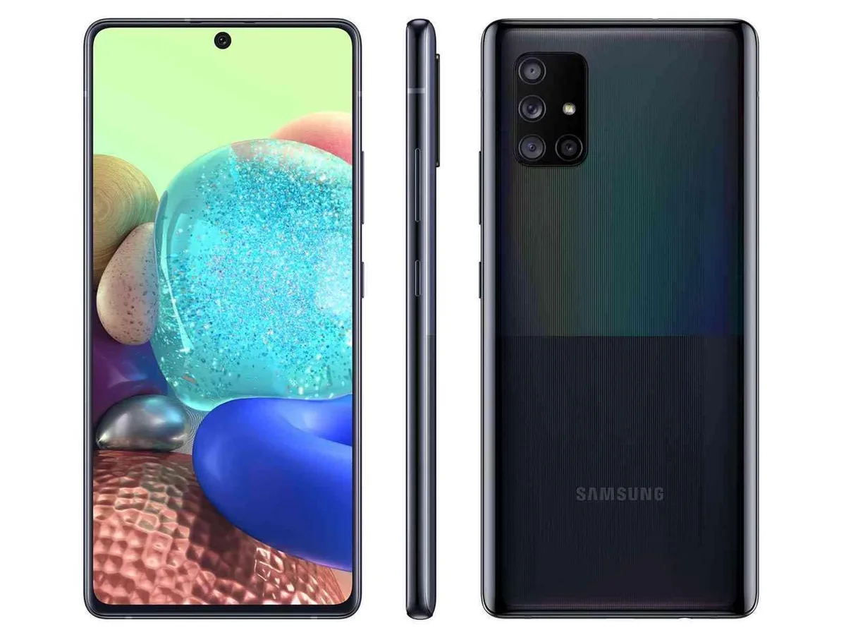 SAMSUNG SAMSUNG Galaxy A71 5G 128GB Prism Cube Black cell phones - unlocked — product photo