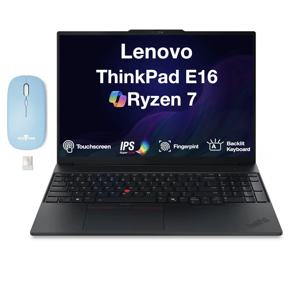 Lenovo Lenovo ThinkPad E16 laptop Ryzen 7 250 32GB DDR5 4TB PCIe SSD 16.0" Touchscreen — product photo