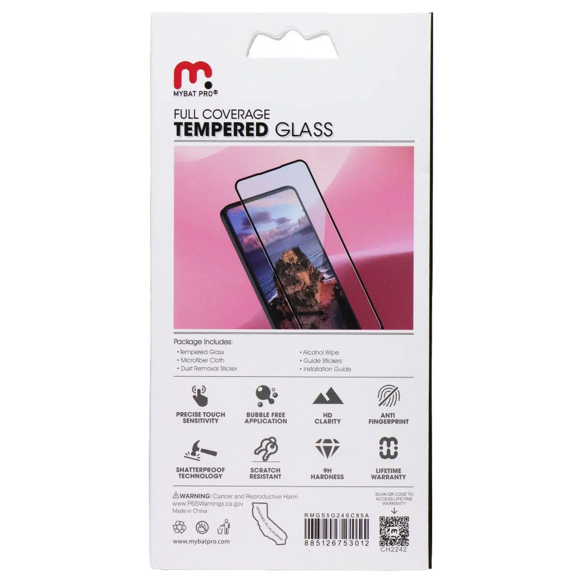 MYBAT PRO MYBAT PRO Tempered Glass Screen Protector for Motorola Moto G Stylus 5G (2024) Clear with Black Trim — product photo