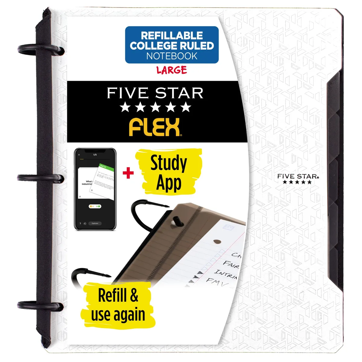 ACCO ACCO Five Star Flex 1" Hybrid NoteBinder White 10-3/4 x 11-1/2 in — product photo