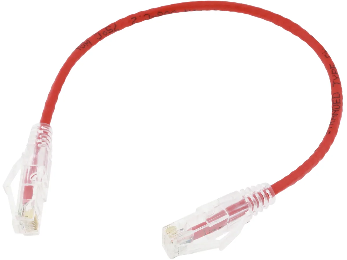 Nippon Labs Nippon Labs SLCAT6-28-1RD network ethernet cable Cat6 1ft 28AWG Red — product photo