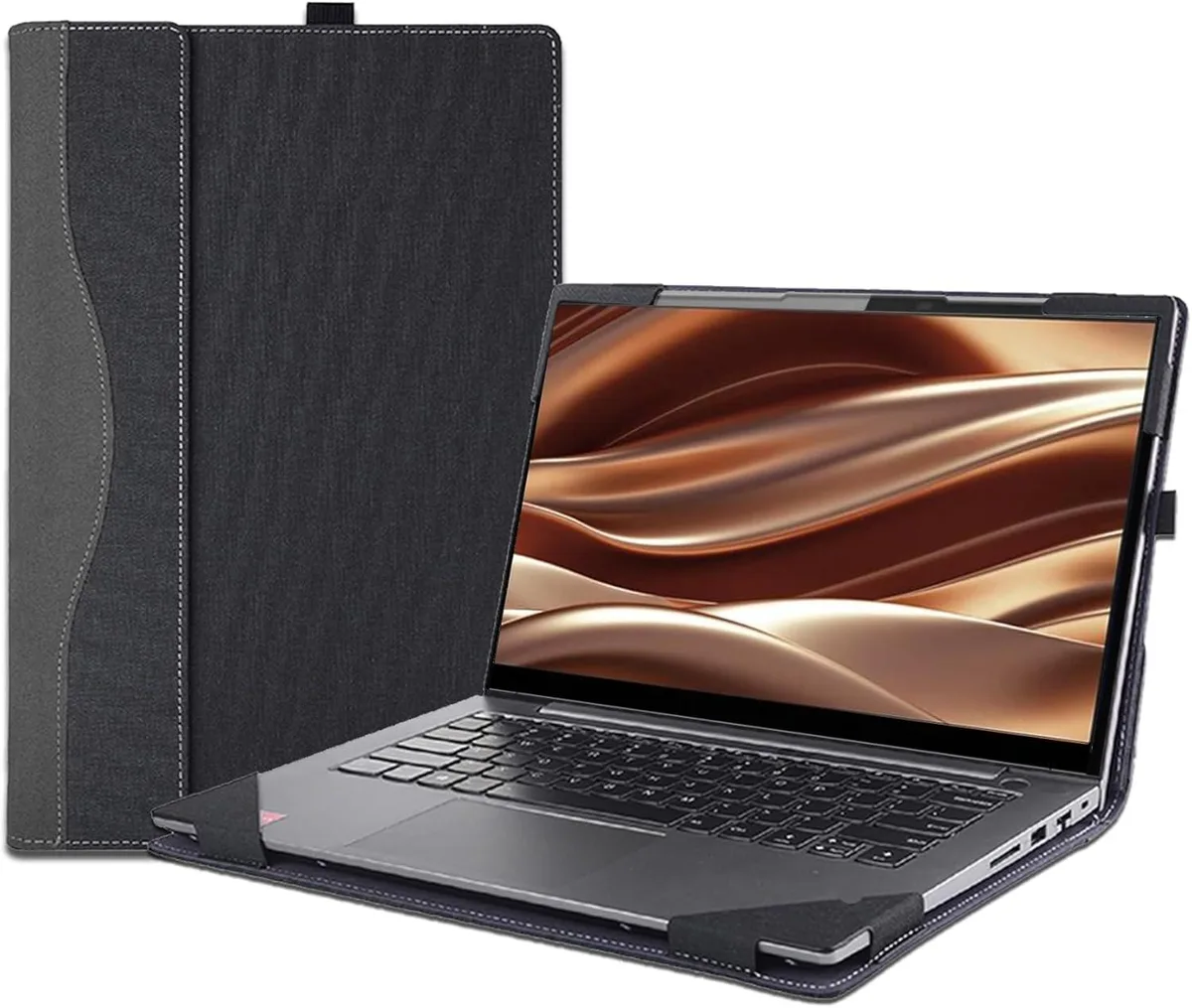 BONAEVER BONAEVER Laptop Cover Case 16 inch ThinkPad E16 Gen 2 2024 Gen 1 2023 Grey PU Leather Pencil Holder — product photo