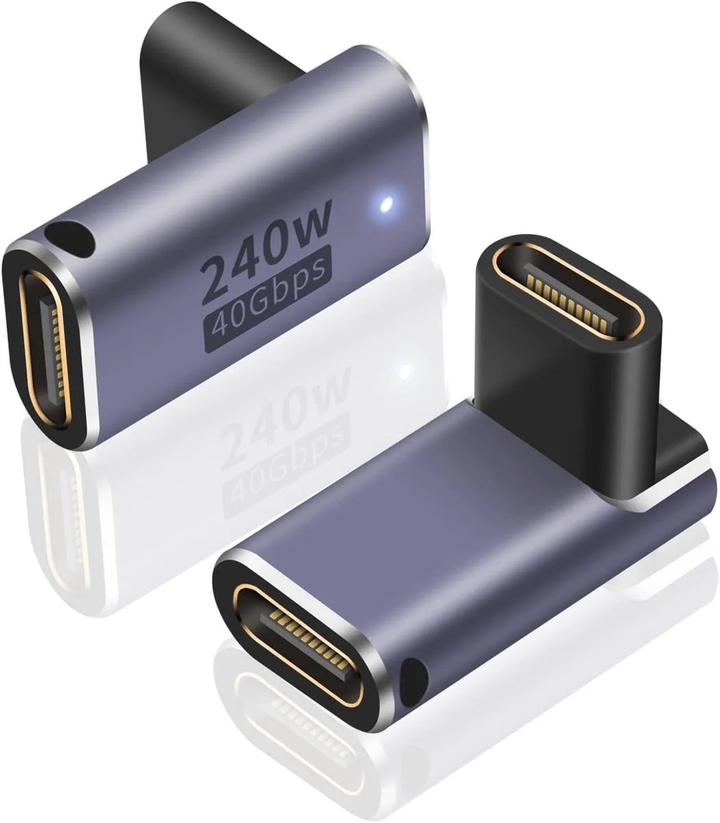 Corn Electronics Corn Electronics USB C Coupler 240W 40Gbps 90° 2Pack — product photo