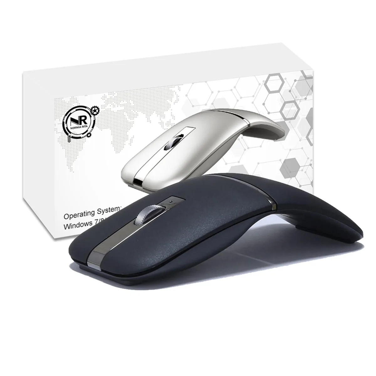  NORMIA RITA NRMouse0029Gray Gaming Mouse Gray 1600 DPI 2.4GHz Bluetooth 5.3 — product photo