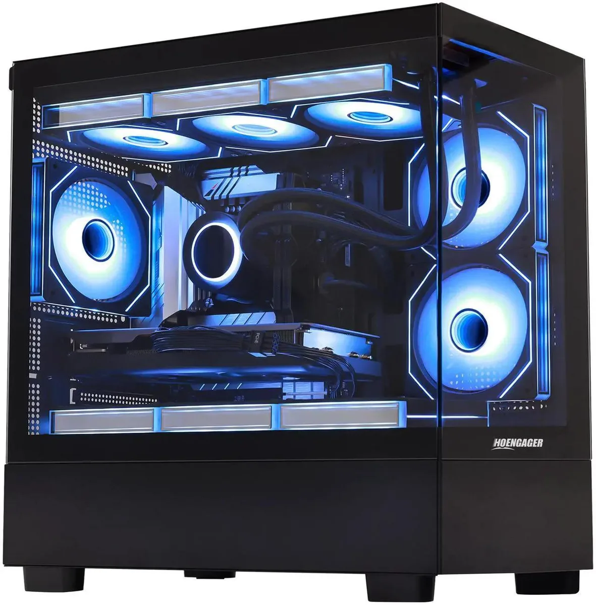 Hoengager Hoengager Gaming PC i7-12700KF RTX 5060 32GB DDR5 3TB Liquid Cooler Windows 11 — product photo