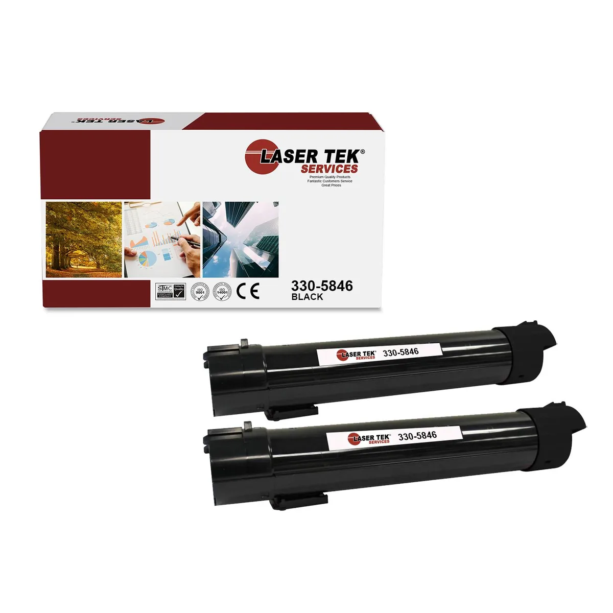 Laser Tek Services Laser Tek Services 330-5846 Black Toner Cartridge 2PK — product photo