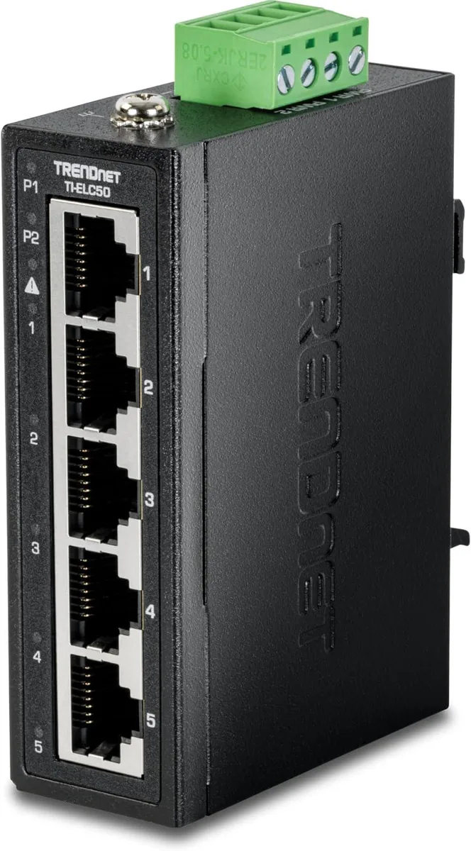 TRENDnet TRENDnet TI-ELC50 5-Port Industrial Fast Ethernet DIN-Rail Switch — product photo