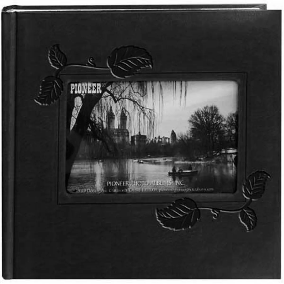 Pioneer Photo Albums Pioneer Photo Albums Embossed Leatherette Framer Photo Album 200 4x6" Black Ivy — product photo