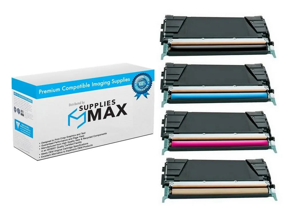 SuppliesMax SuppliesMax High Yield Toner Cartridge Combo Pack (BK/C/M/Y) 8000 Pages — product photo