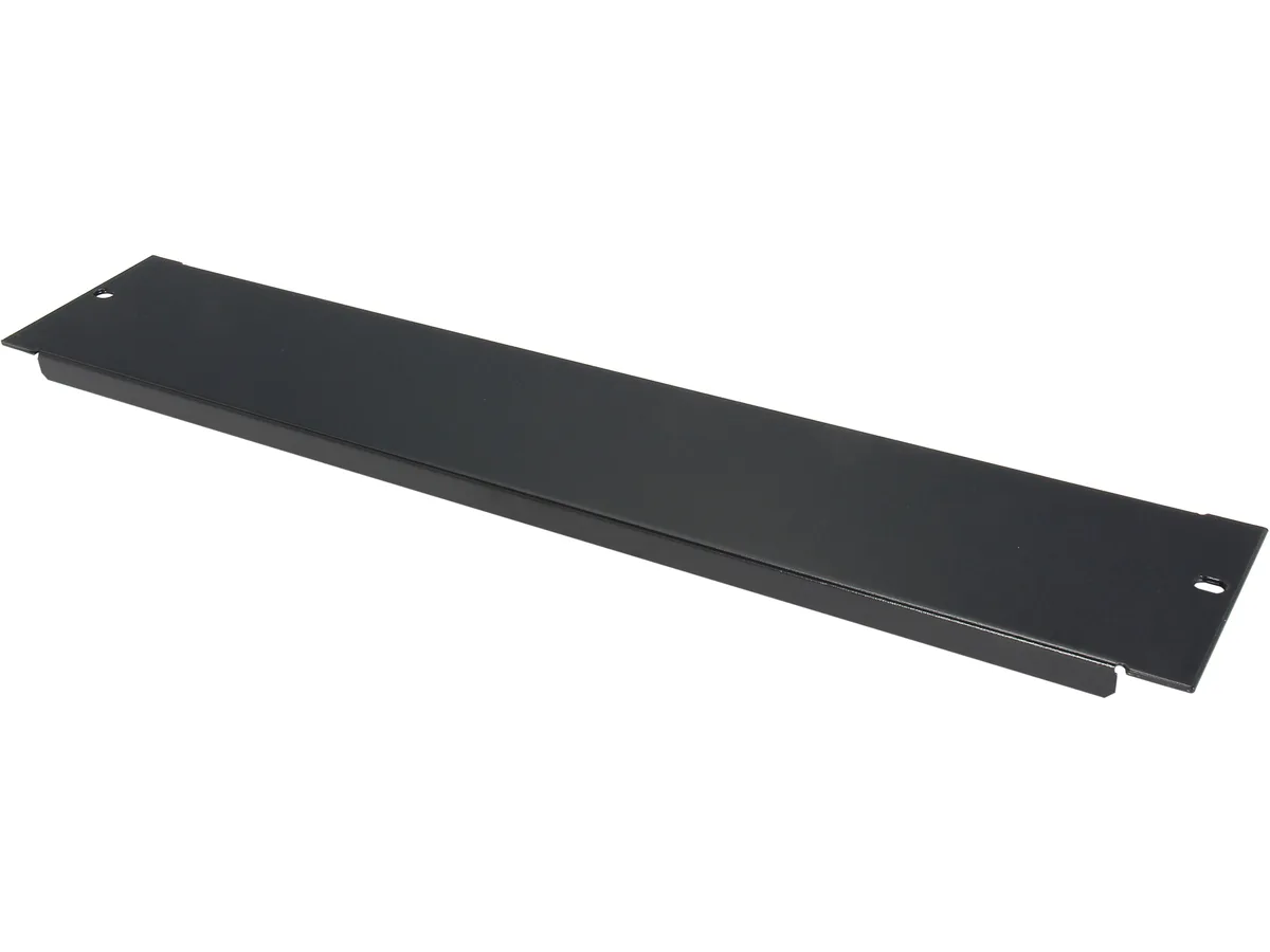 Black 2U steel blanking panel for 19in rack