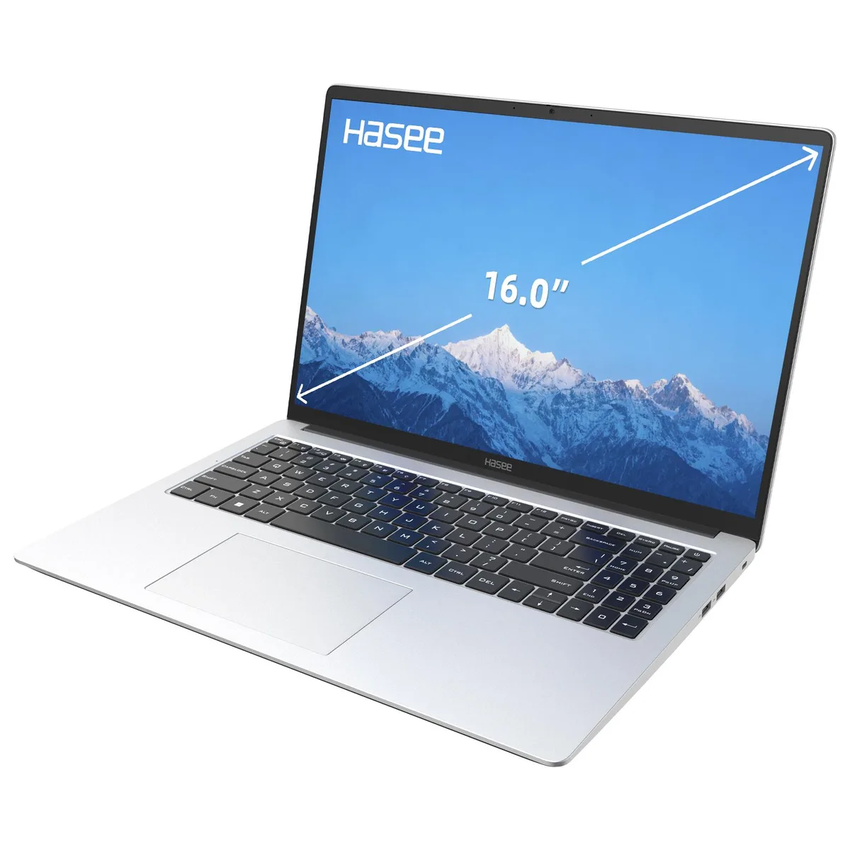 Hasee Hasee X6-16.0 laptop Core i5-12450H 16GB DDR4 512GB PCIe4.0 Silvery — product photo