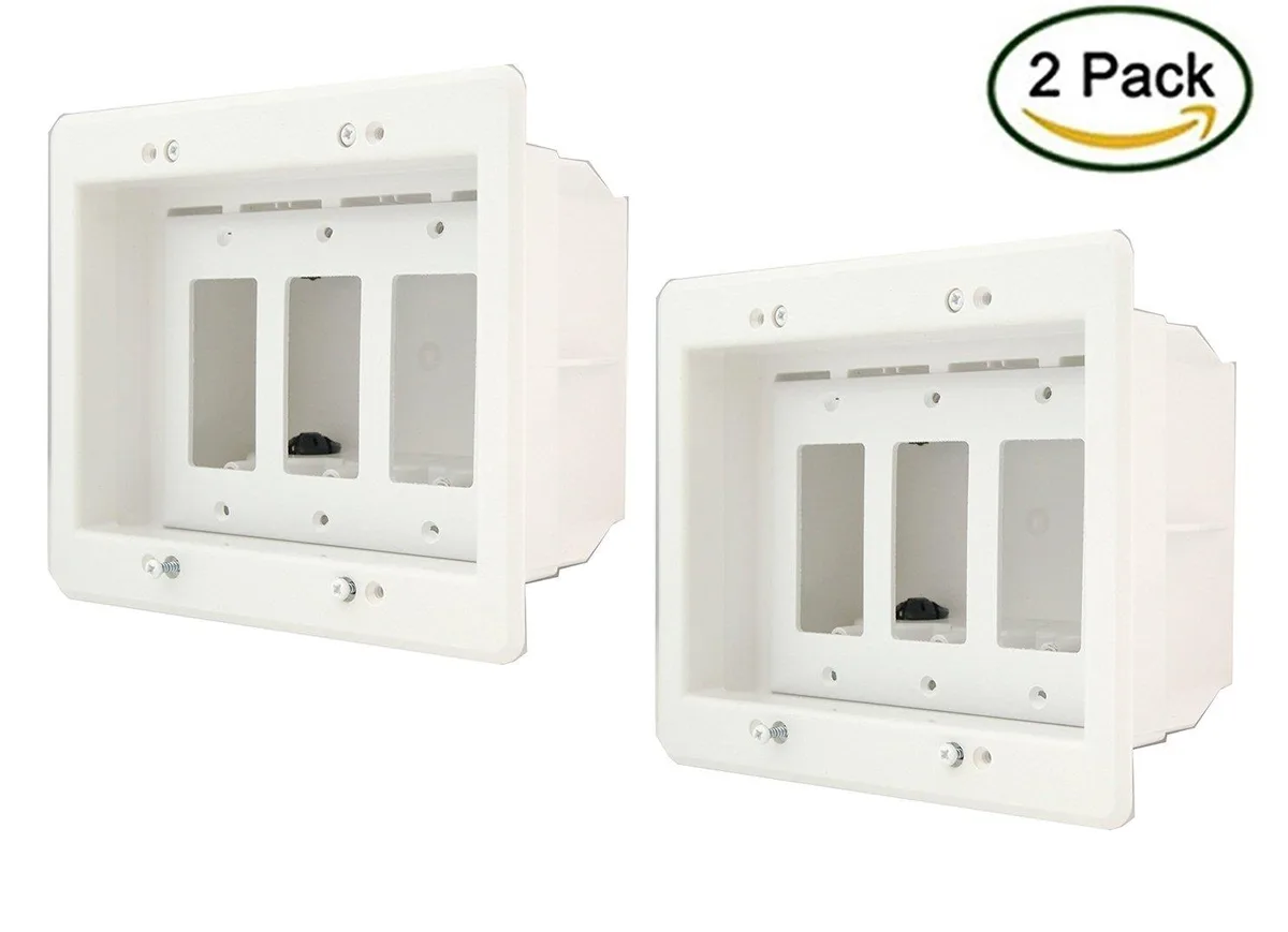 iMBAPrice iMBAPrice DVFR3W-2 3-Gang Recessed Outlet Box 2-Pack — product photo
