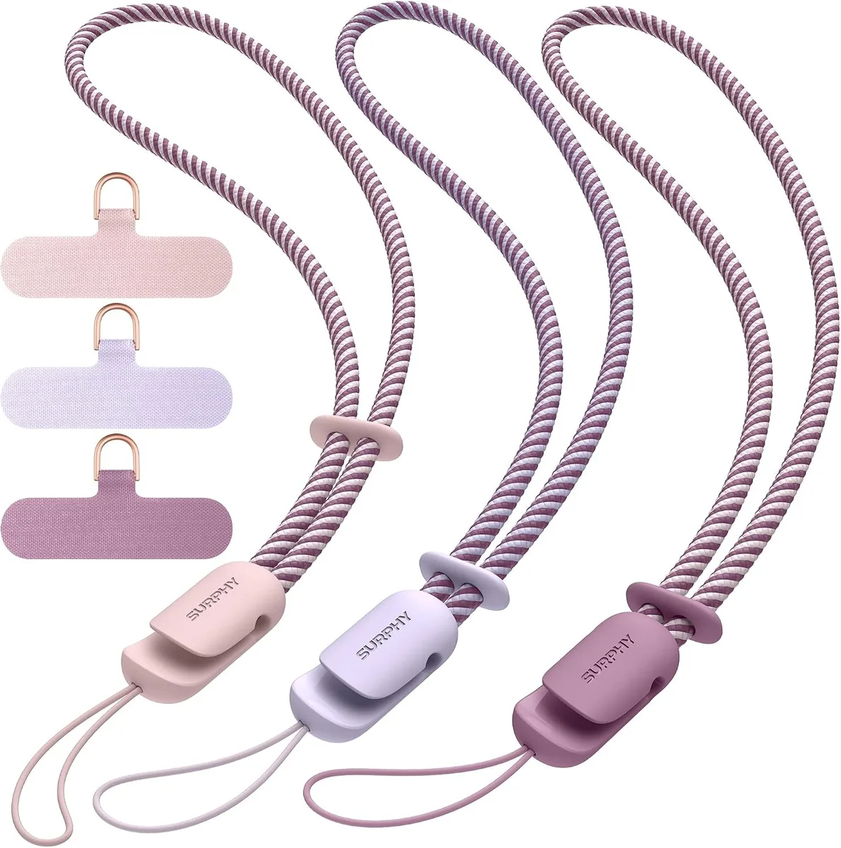 MCHOSE MCHOSE 3 Pack Phone Wrist Strap with Tether Tab 2-Color Braided Lanyard — product photo