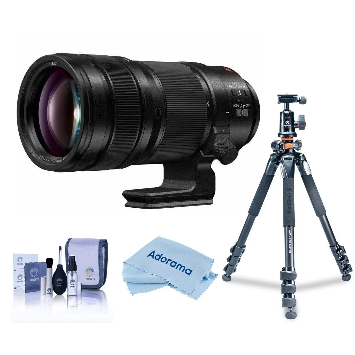 Panasonic Panasonic LUMIX S PRO 70-200mm f/2.8 O.I.S. Lens Bundle with Tripod — product photo