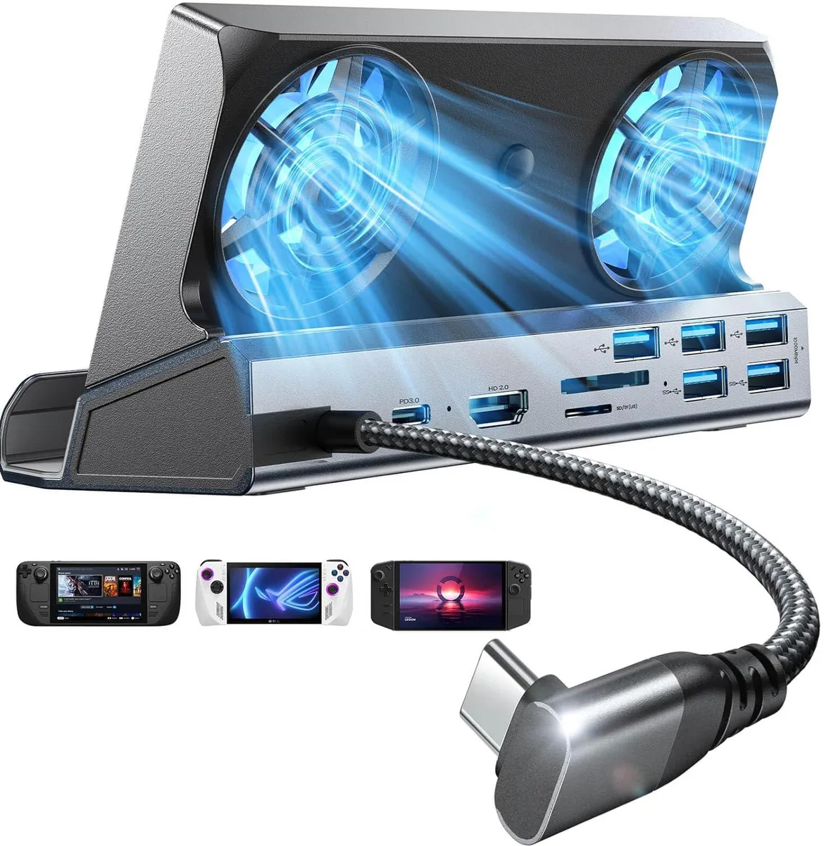 BFKK BFKK 13-in-1 Docking Station Dual Cooling Fan 4K@60Hz 100W PD — product photo